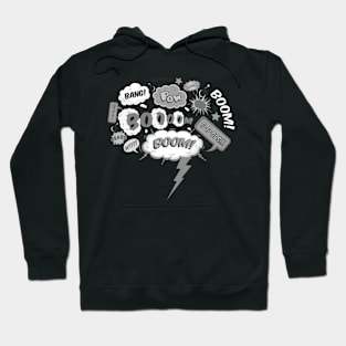 Comic Bubble - Black & White Hoodie